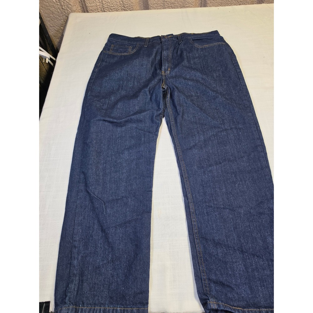 George Mens Relaxed Fit Jeans Dark Wash Indigo 100% Cotton 38x29 472GE